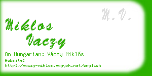 miklos vaczy business card